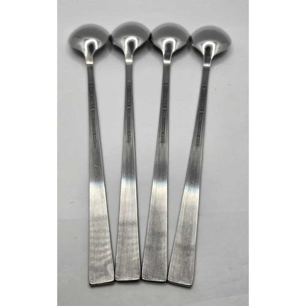 Lot of 6 Watertown Stainless Japan Ice Tea Spoons New